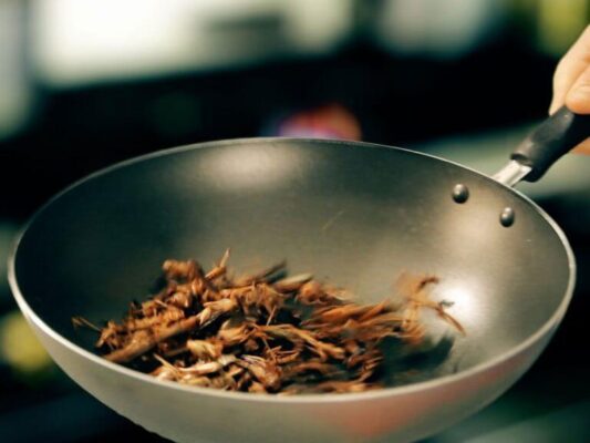 Ricetta Grilli con Foglia di Pandano
