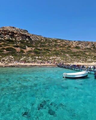 nava docks at balos lagoon pier in crete